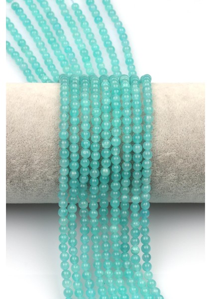 Amazonit (Aa Kalite) Doğaltaş Dizi 4 mm Küre Kesim