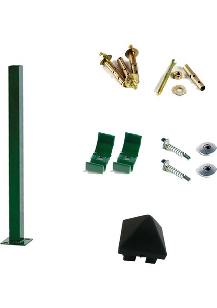 120 cm Profil Direk - Panel Çit Direği (Aksesuarlı)