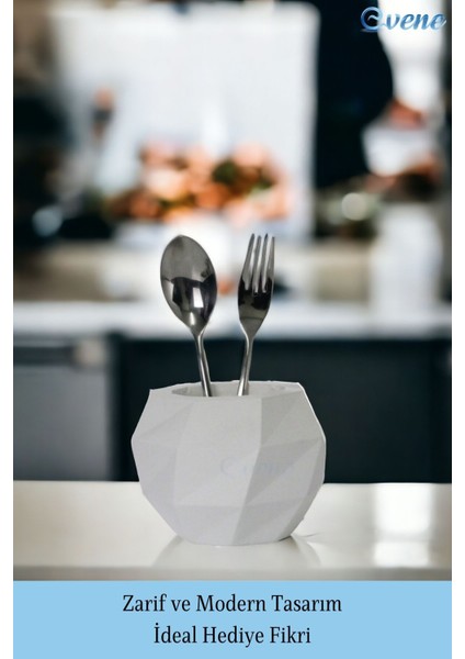 Tezgah Üstü Kaşıklık Dekoratif Dik Kaşıklık Silindir Kaşıklık Altın Eskitme Renk fırsatları