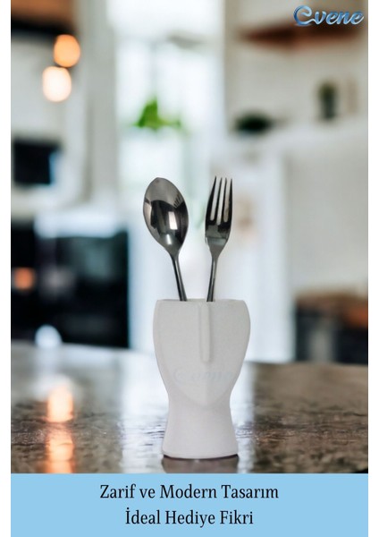 Tezgah Üstü Kaşıklık Dekoratif Dik Kaşıklık Silindir Kaşıklık Gümüş Eskitme Renk fırsatları