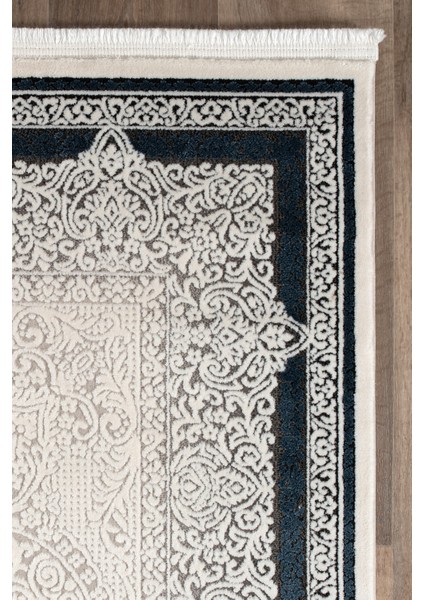 Ahlat Akrilik Modern Yumuşak Dokulu Konforlu Salon Halısı Mavi
