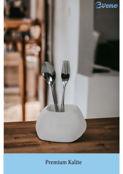 Tezgah Üstü Kaşıklık Dekoratif Dik Kaşıklık Silindir Kaşıklık Siyah Renk modelleri