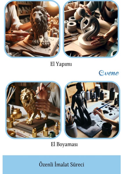 Biblo Dekoratif Obje Heykel Biblo Dekoratif Süs Eşyası Altın Model 33