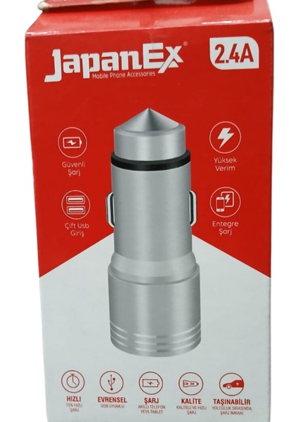 2.4 Amper Çift USB Çakmaklık Başlığı Japan Ex