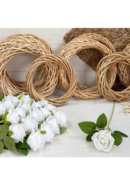 101 Adet Yapay Gül Dalı Beyaz 50 cm Kadife Gül Sevgililer Günü fiyatları