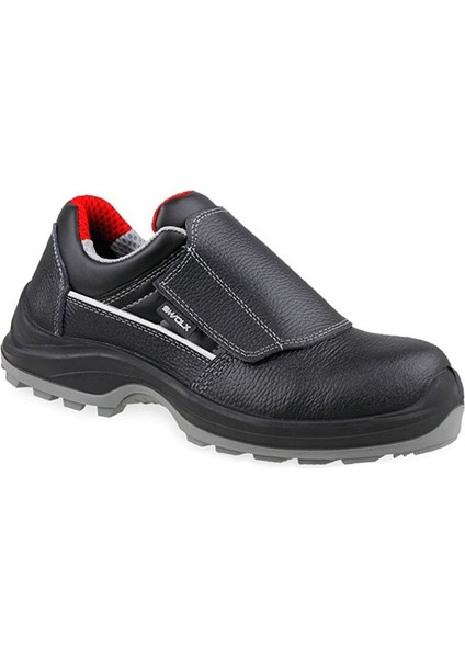 Baskılı Vidala Deri-S2 Unisex İş Güvenliği Ayakkabısı Class-X-10-K Siyah