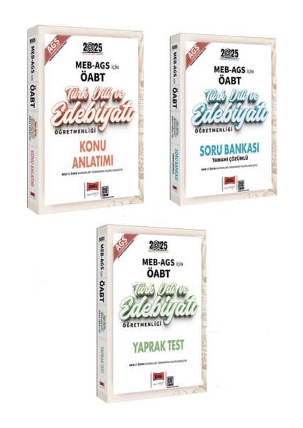 2025 MEB-AGS ÖABT Türk Dili ve Edebiyatı Öğretmenliği Konu Anlatımı – Soru Bankası – Yaprak Test Seti