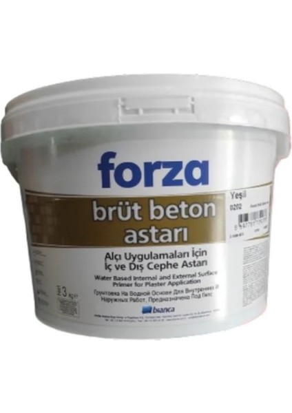 Forza Brüt Beton Astarı Yeşil 3 kg
