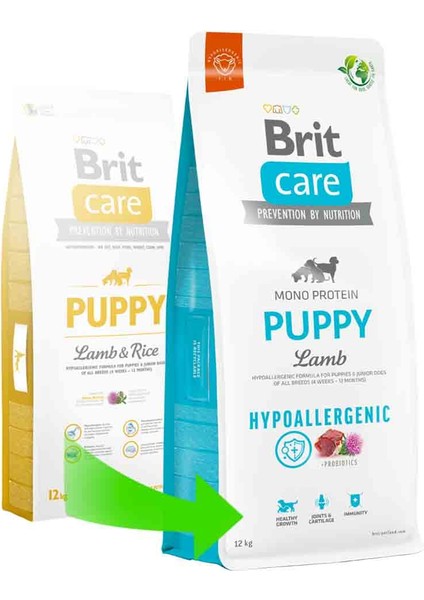 Brit Care Mono Protein Puppy Lamb 12KG Hypoallergenıc Brit Hipoalerjenik Kuzu Etli Yavru Köpek Mama fiyatları