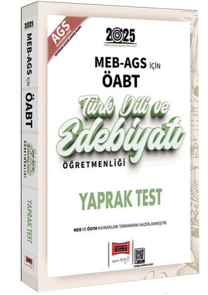 2025 Meb Ags Öabt Türk Dili Ve Edebiyatı Öğretmenliği Yaprak Test