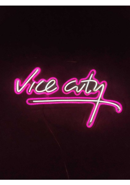Gta Vice City Neon Tabela Neon Yazı Dekoratif Aydınlatma