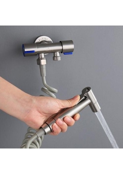 2 M. Paslanmaz Çelik Tuvalet Musluk Seti - Gümüş (Yurt Dışından) modelleri