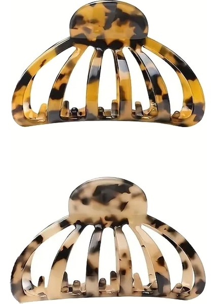 Kaplumbağa Sırtı Asetat Yengeç Mandal Toka 2'li Paket