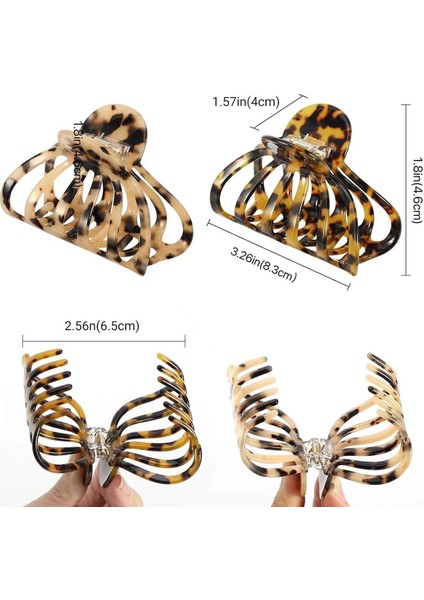 Kaplumbağa Sırtı Asetat Yengeç Mandal Toka 2'li Paket indirimleri