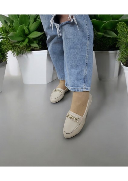 Kadın Pırıltılı Zigzag Zincirli Kaymaz Taban Ev ve Dışarı Babeti