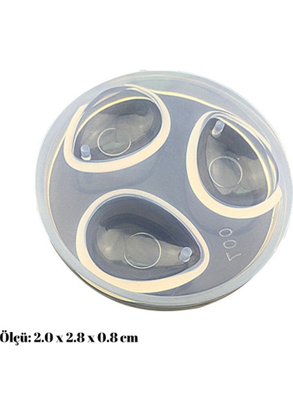 Epoksi Reçine Silikon Kalıp Ithal Üçlü Damla Kolye Silikon Kalıp HB100215 - 0002