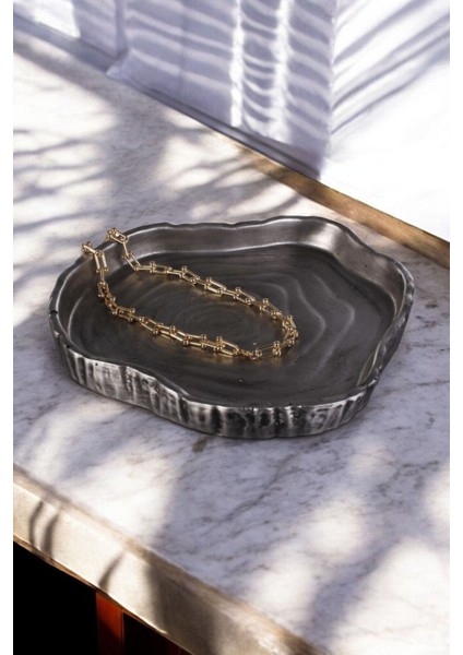 Takı Tabağı Takı Organizeri Takı Makyaj Kozmetik Düzenleyici Gümüş Eskitme Renk Model 1