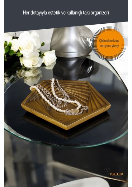 Takı Tabağı Takı Organizeri Takı Makyaj Kozmetik Düzenleyici Altın Eskitme Model 9 fırsatları