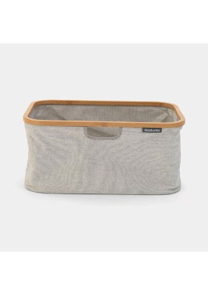 Grey Katlanabilir Dikdörtgen Kumaş Çamaşır Sepeti 40 L