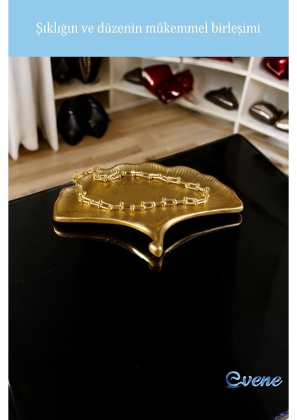 Takı Makyaj Düzenleyici Kozmetik Organizer Dekoratif Tabak Altın Renk Model 19 modelleri