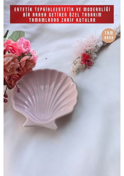 Pembe Sunumluk Takı Tabağı Dekoratif Tepsi Obje Seti 2 Parça Model 1003 fırsatları