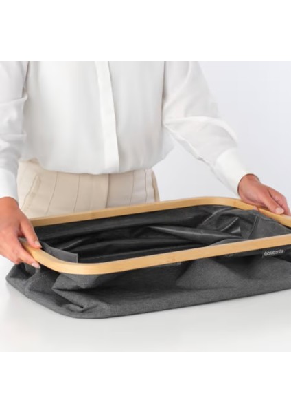 Pepper Black Katlanabilir Dikdörtgen Kumaş Çamaşır Sepeti 40 L fırsatları