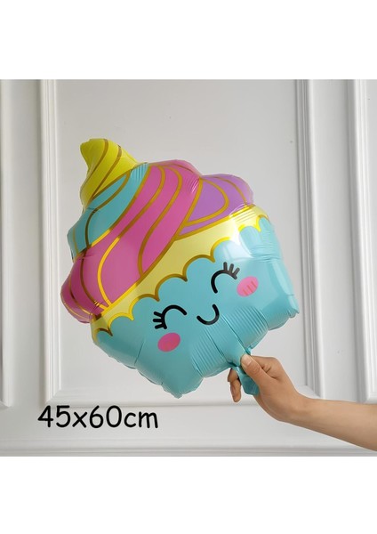 Cupcake Dondurma 8 Yaş Balon Set Şeker Dondurma Candy Balon Ice Cream Konsept Doğum Günü Balon Set fırsatları