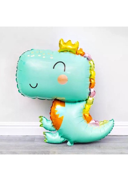 Sevimli Dinozor Konsept Yeşil 1 Yaş Balon Set Jurassic Dinozor Tema Doğum Günü Folyo Balon Set fiyatları