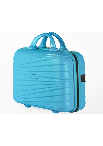 Mavi Makyaj Çantası Darbelere Karşı Yüksek Koruma Yerli Üretim