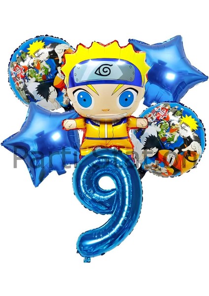 Anime Naruto 9 Yaş Doğum Günü Balon Set Naruto Konsept Doğum Günü Parti Balon Set
