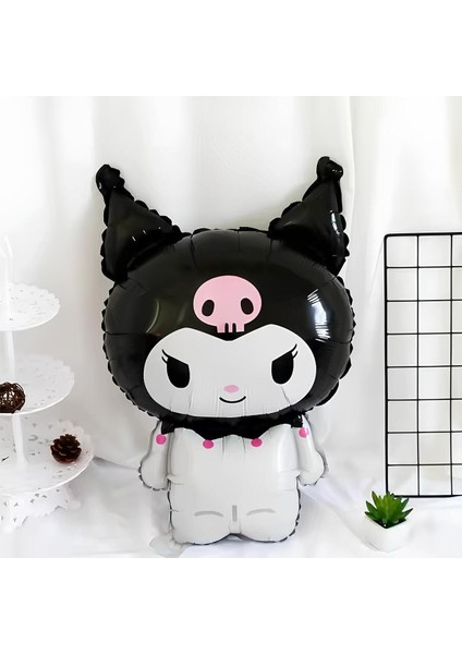 Sanrio Kuromi Melody Cinnamon 6 Yaş Pembe Balon Set Anime Kuromi Melody Konsept Doğum Günü Balon Set modelleri