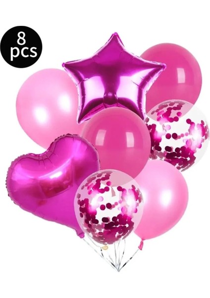 Barbie 5 Yaş Balon Seti Barbie Konsept Parti Barbie Pembe Doğum Günü Balon Seti
