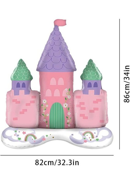 Prenses Konsept Pembe Mor Balon Prenses Evi Şato Balon Konsept Doğum Günü Balon modelleri