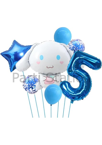 Sanrio Kuromi Cinnamon 5 Yaş Balon Set Anime Hello Kitty Kuromi Cinnamon Konsept Doğum Günü Balon