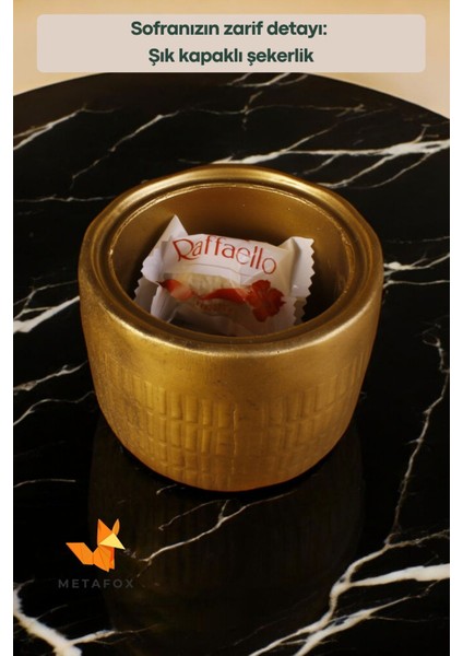 Şekerlik Kapaklı Kase Kurabiyelik Kapaklı Şekerlik Altın Eskitme Renk Model 12 fiyatları