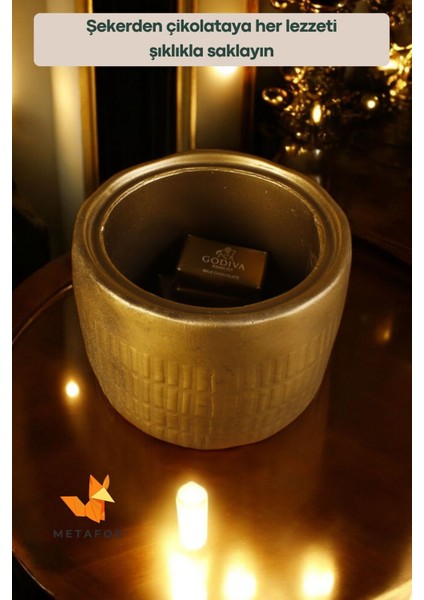 Şekerlik Kapaklı Kase Kurabiyelik Kapaklı Şekerlik Altın Eskitme Renk Model 12 indirimleri