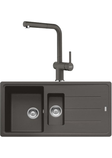 Basis Bfg 651 Slate Gri Granit Evye Active Plus Doccia 2.0 Spiralli Batarya Set