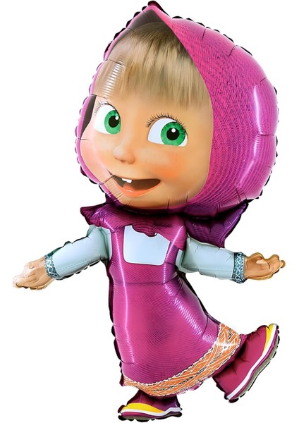 Lisanslı Maşa ve Koca Ayı Balon 2 Yaş Renkli Rakam Balon Set Masha And Bear Konsept Balon Set