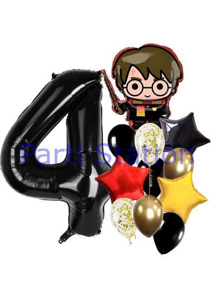 Harry Potter 4 Yaş Balon Set Hogwarts Harry Potter Konsept Doğum Günü Balon Set
