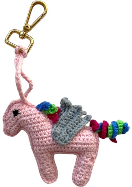 El Örgüsü Unicorn Charm & Çanta Süsü (%100 Pamuk)