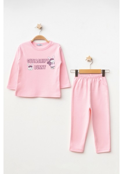 Bunny Baskılı Uzun Kol Pijama Takımı 74169