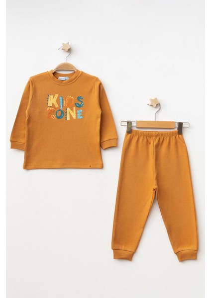 Kids Zone Baskılı Erkek Bebek Pijama Takımı 74170