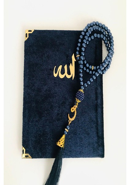 Damat Bohçaları Için Lacivert Osmanlı Desen Tafta Şönil Kadife Seccade,takke,inci Tesbih,yasin fırsatları