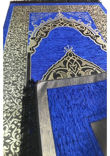 Damat Bohçaları Için Saks Mavi Osmanlı Desen Tafta Şönil Kadife Seccade,takke,inci Tesbih,yasin modelleri