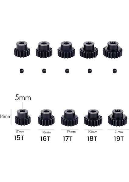 M1 5mm 15T Siyah Çelik Metal Pinyon Motor Dişlisi Için 1/10 Rc Model Araba Moto (Yurt Dışından) fırsatları