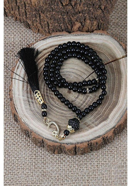 10 Adet Vavlı Püsküllü 99'luk Inci Namaz Tesbihi - Siyah fiyatları