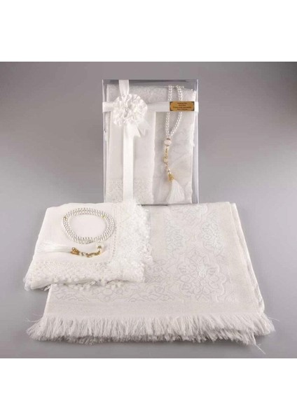 Carbon Cat® Tesbih Seccade Şal Set (Beyaz) fiyatları