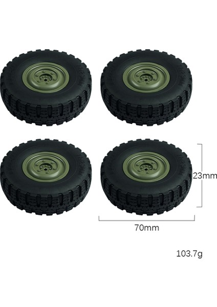 4 Adet LD-P06 Jant Lastiği Lastik Ldrc LD-P06 Ld P06 Unimog 1/12 Rc Kamyon Araba Yedek Parça Aksesuarları, Yeşil (Yurt Dışından)
