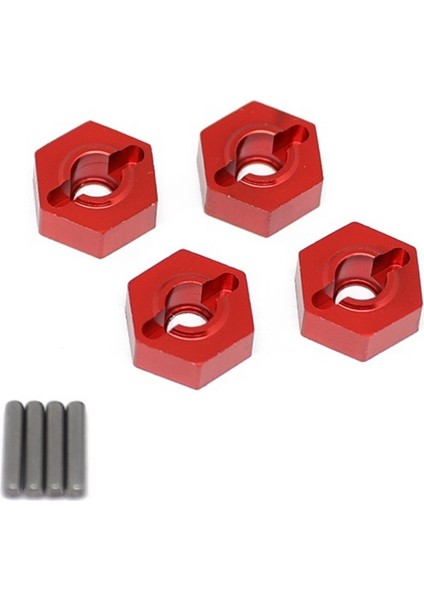 4 Adet Metal 14MM Tekerlek Altıgen Adaptör 1/10 Arrma Senton Vorteks Typhon Büyük Kaya Granit Rc Araba Yükseltme Parçaları, Kırmızı (Yurt Dışından)