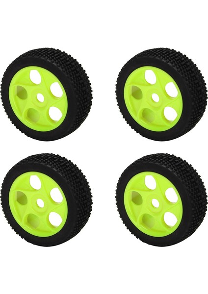 4 Adet/takım Rc Off-Road Araba Buggy Kauçuk Kamyon Lastikleri Lastik Jant Jant Hex Adaptörü 17 mm 811 8sc 94885 84-801 Yeşil (Yurt Dışından)